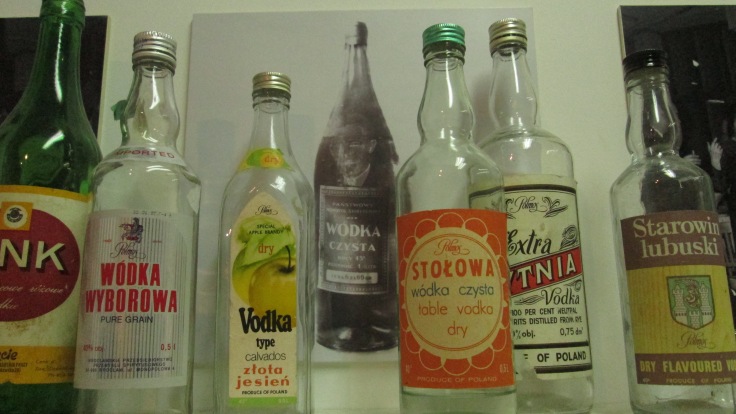 Bottles from the kitchen at the communist museum. 